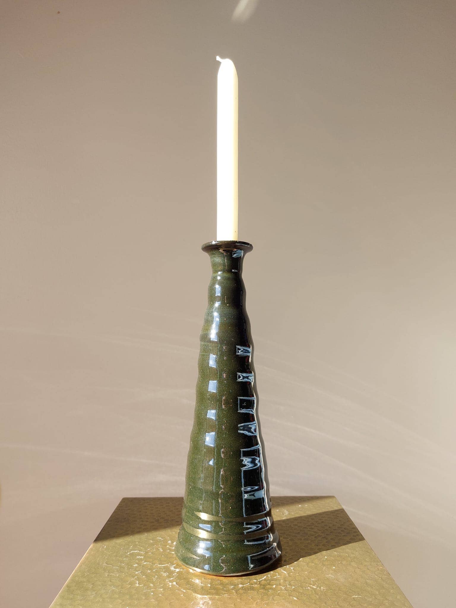 Large Candle Holder White