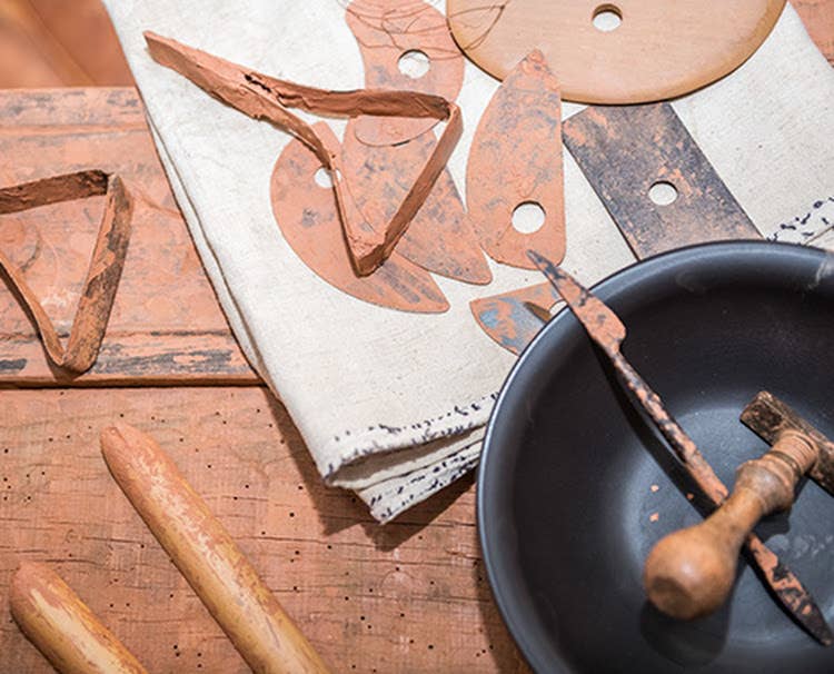 Traditional Oil Cruet.: Terracotta