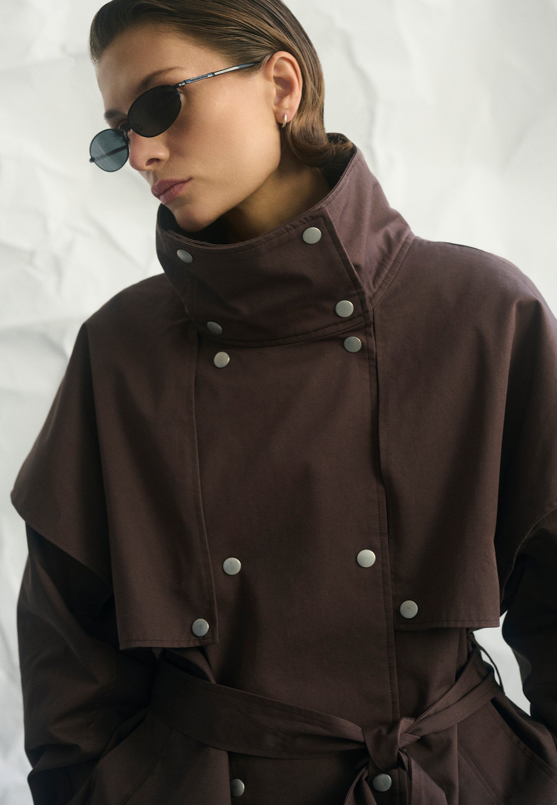 K by S Dana Trench Chocolate