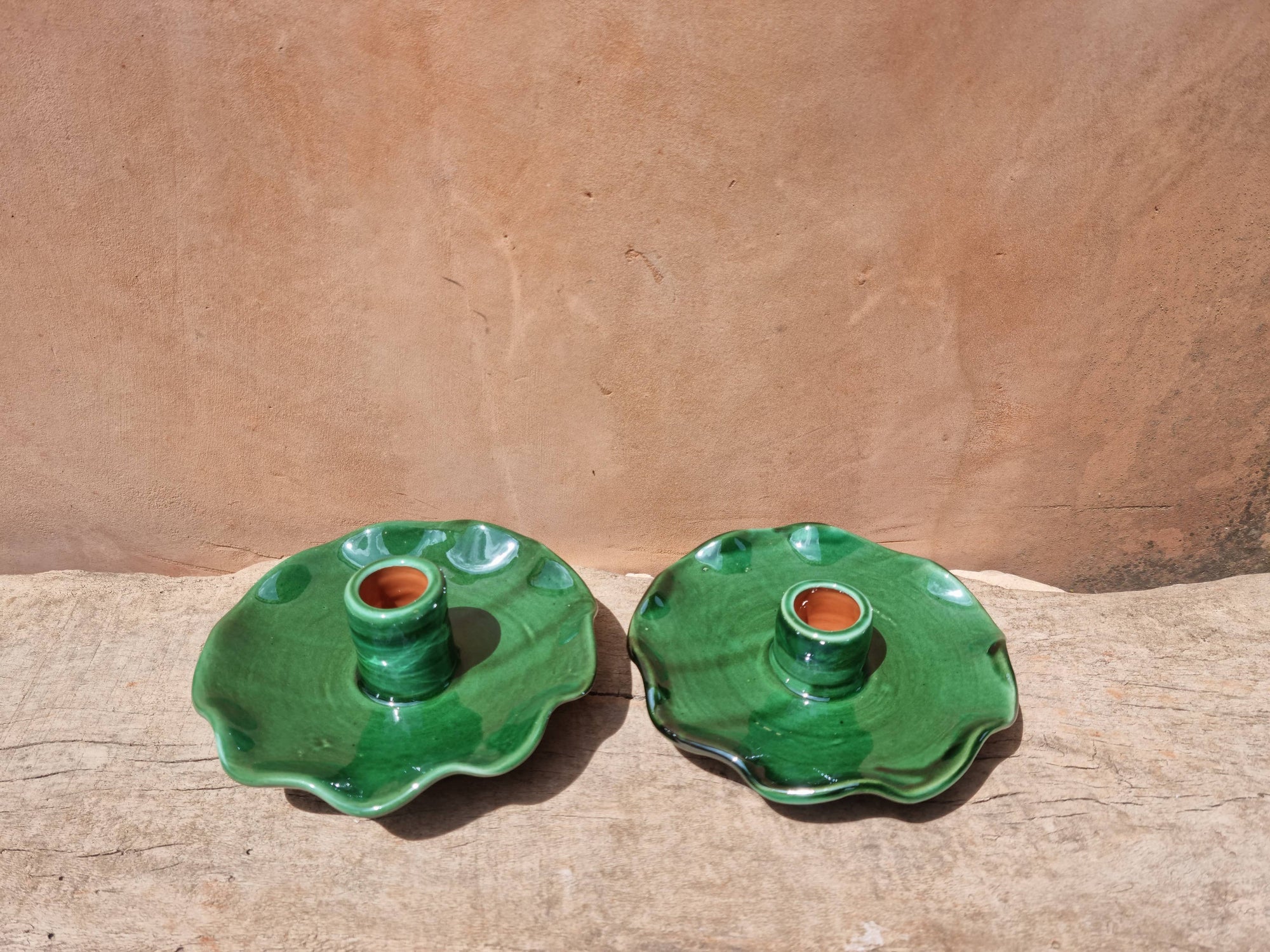 Traditional Candle Holder Green Little
