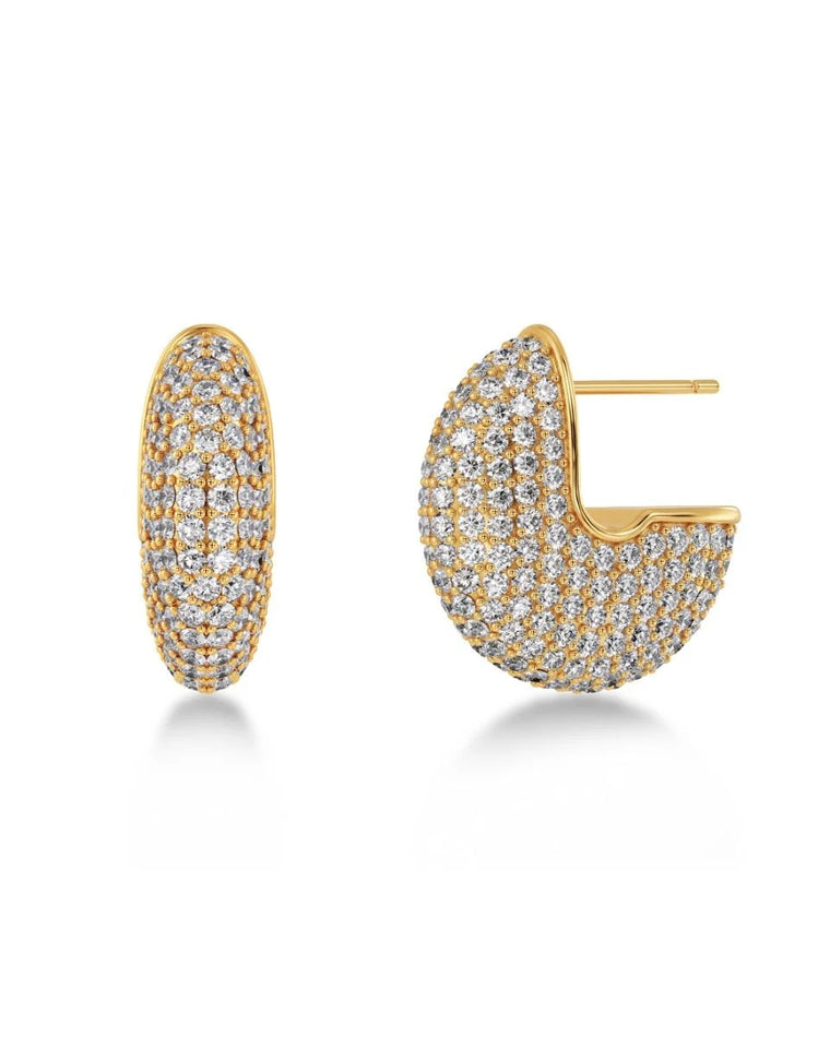 Edblad Bisque Pavé Hoops Gold 