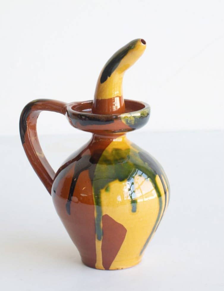 Traditional Oil Cruet.: Terracotta