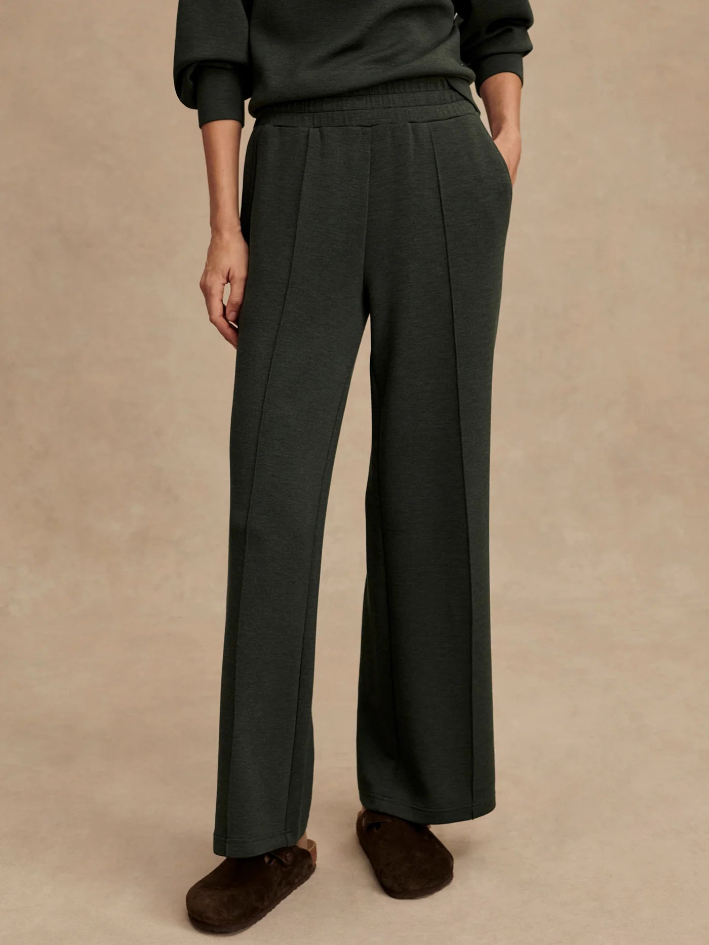 Varley The Wide Leg Pant Olive Marl 30"