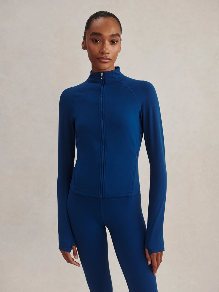 Varley Always Zip Through Sweat Sea Blue