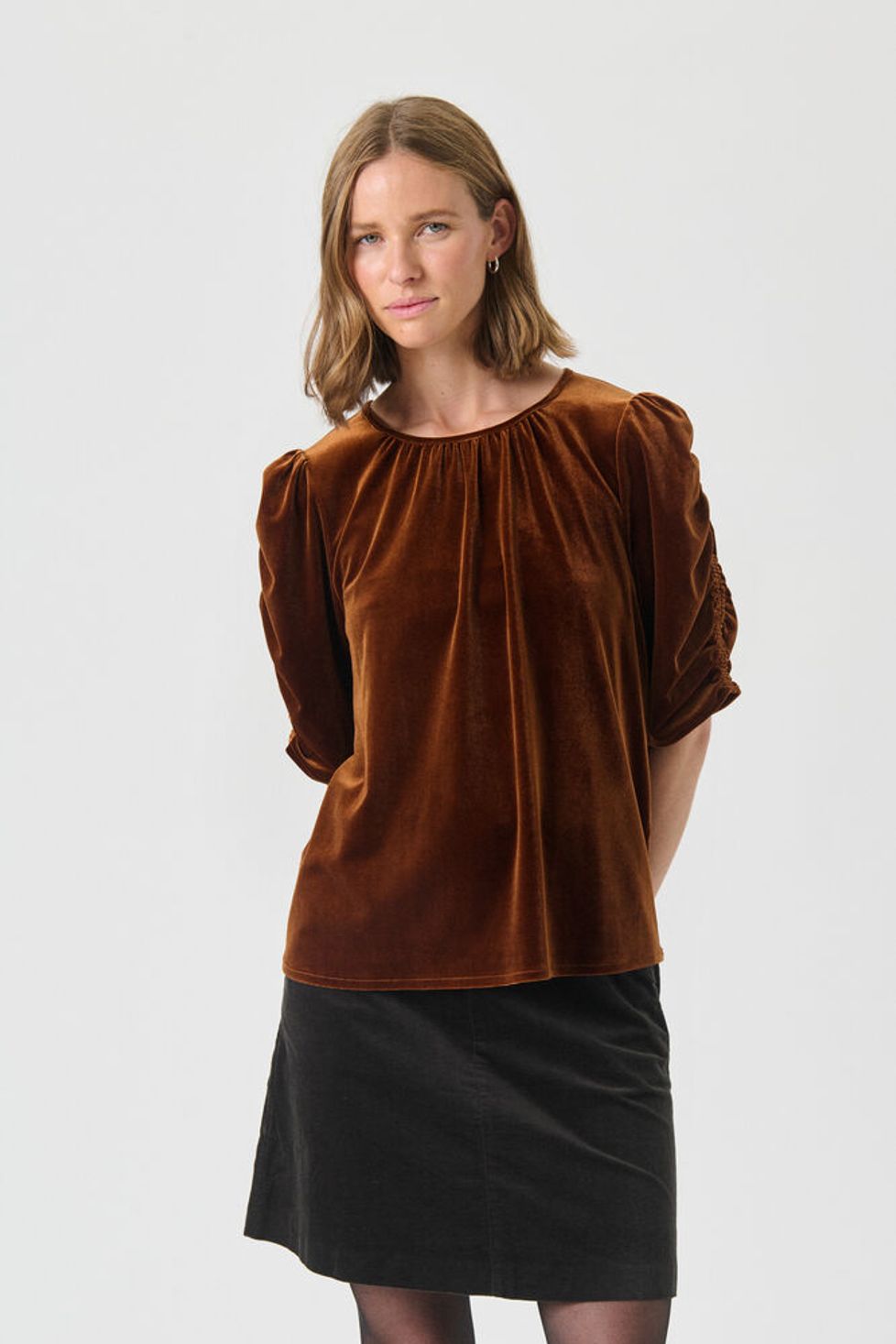 Part Two Valerie Velvet Blouse