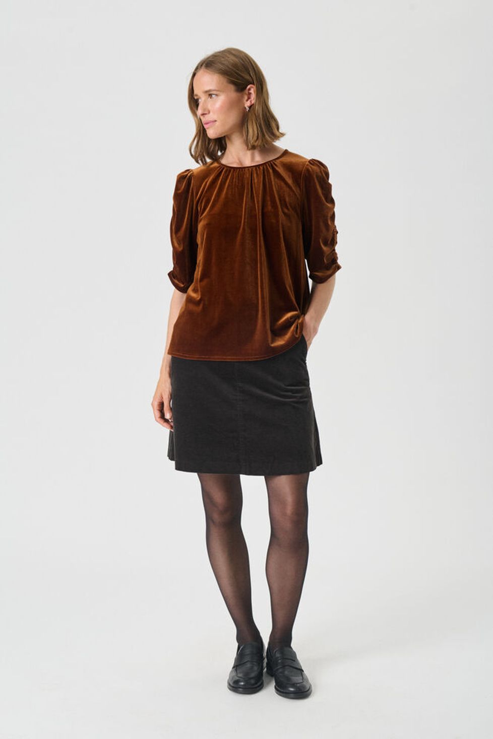 Part Two Valerie Velvet Blouse