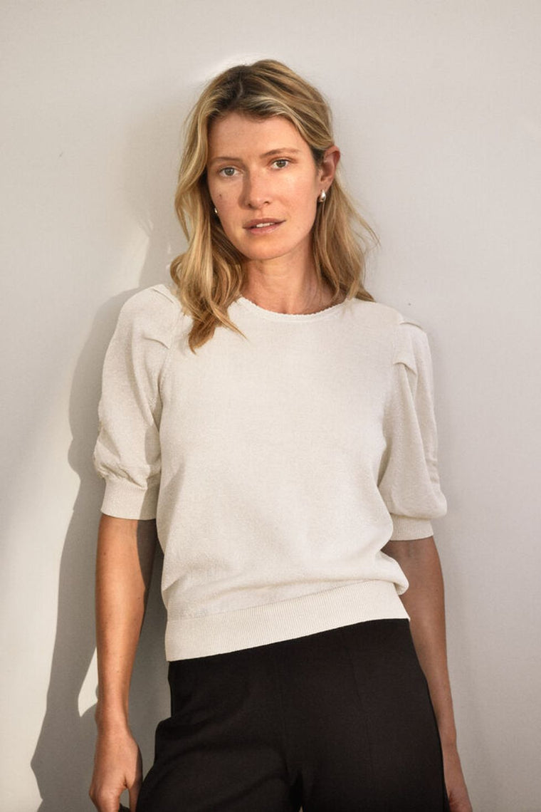 Part Two Varaia Sweater Whitecap Lurex