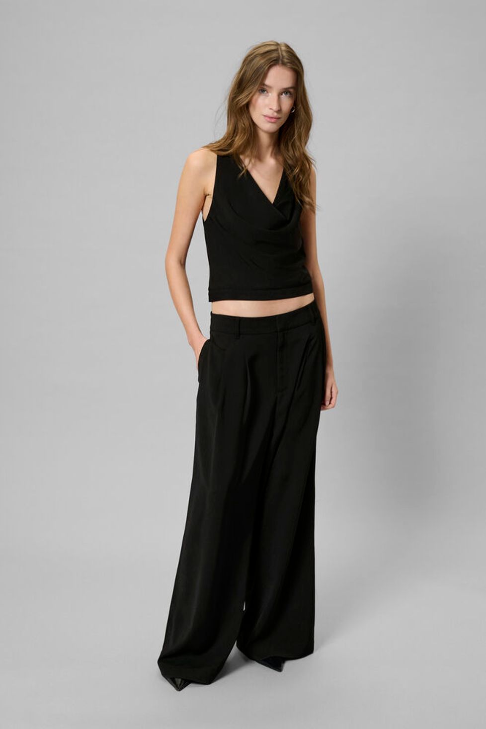 MEW Millie Waterfall Top Black
