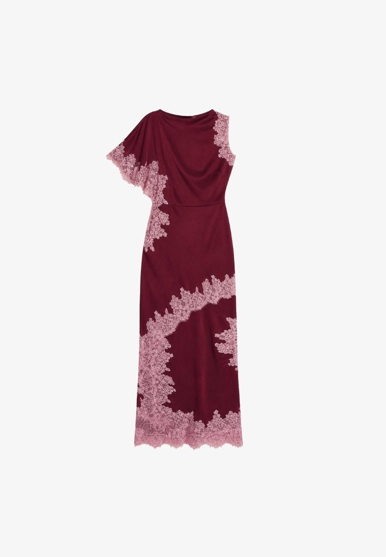 Burgundy & Pink Fearne Dress