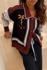 Never Fully Dressed Geometric Knit Bomber