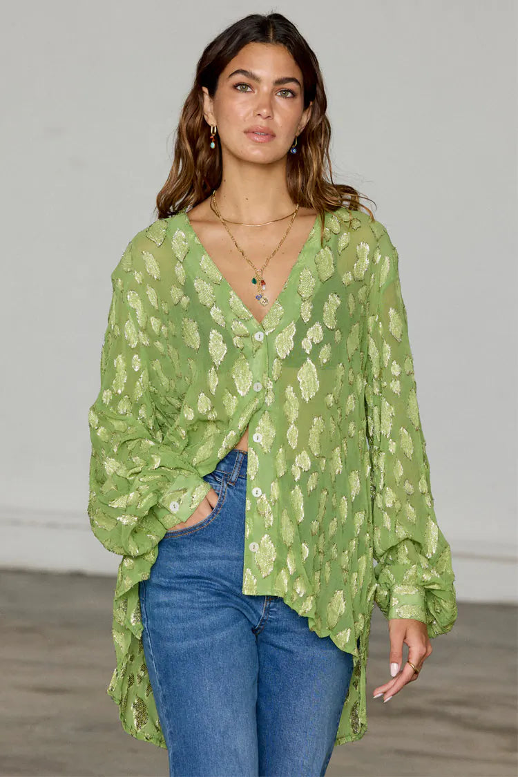 Never Fully Dressed Green Jacquard Miley Shirt
