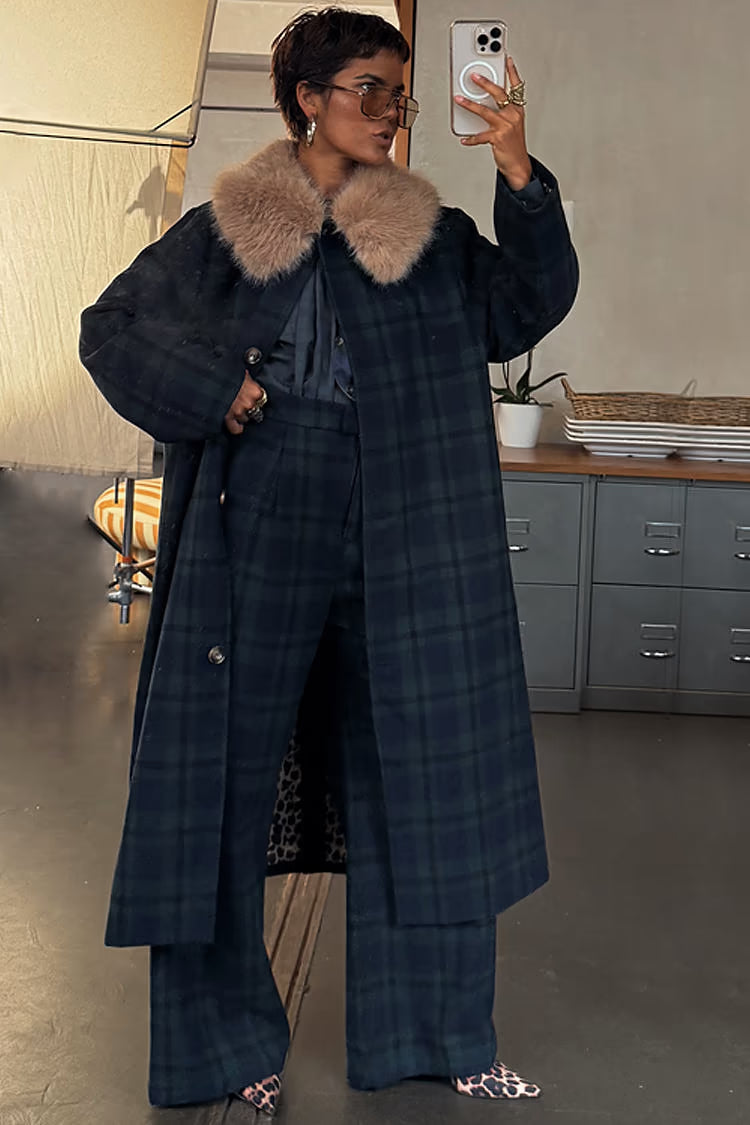 Never Fully Dressed Blue Tartan Coat