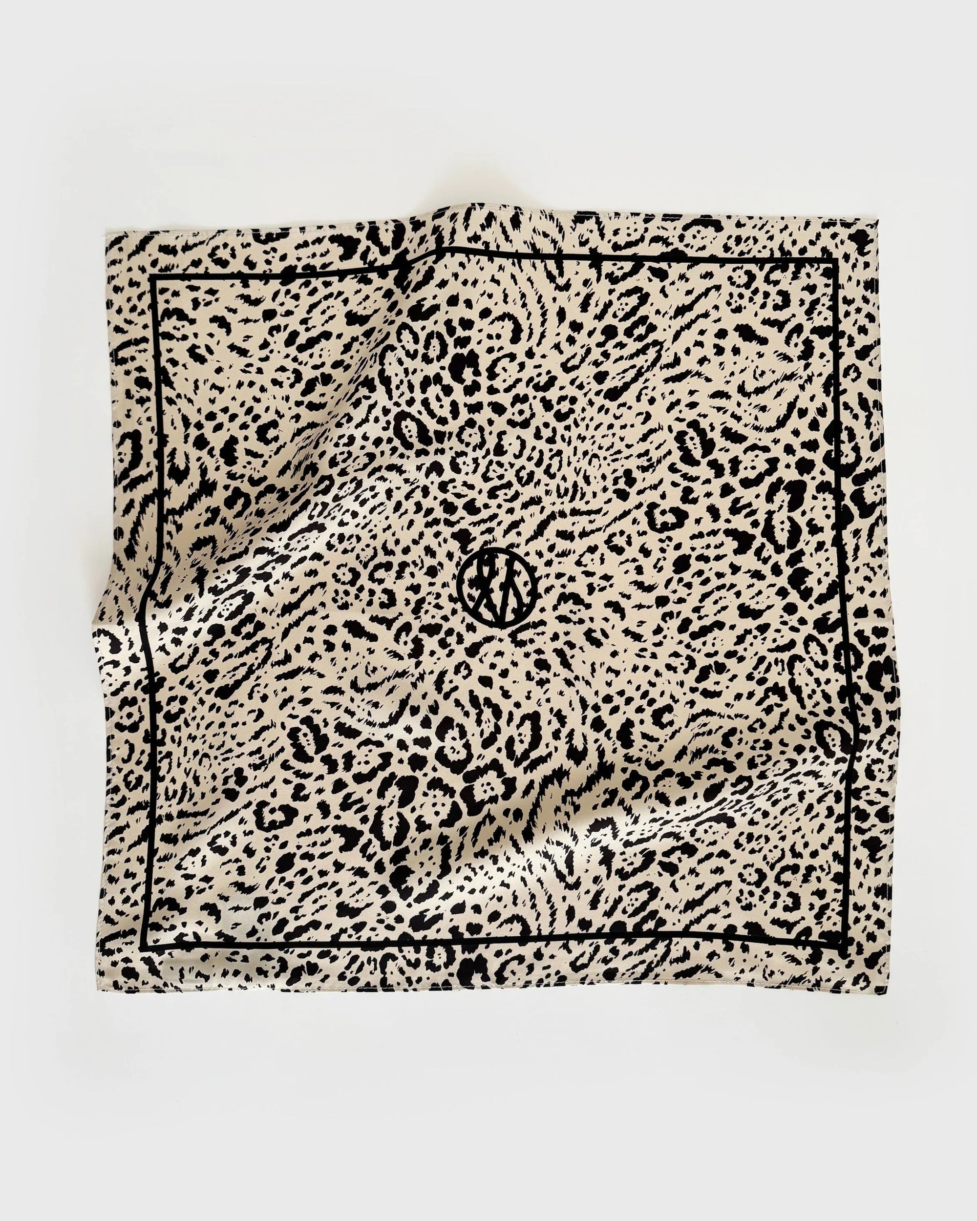 Lescarf Leo Sand/Black Silk Scarf