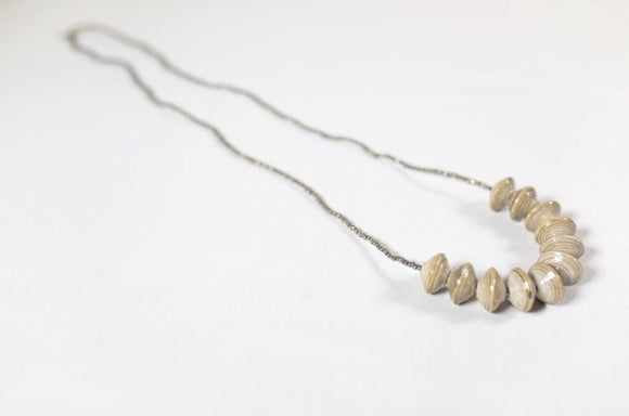Paperchain Jennifer chunky necklace army