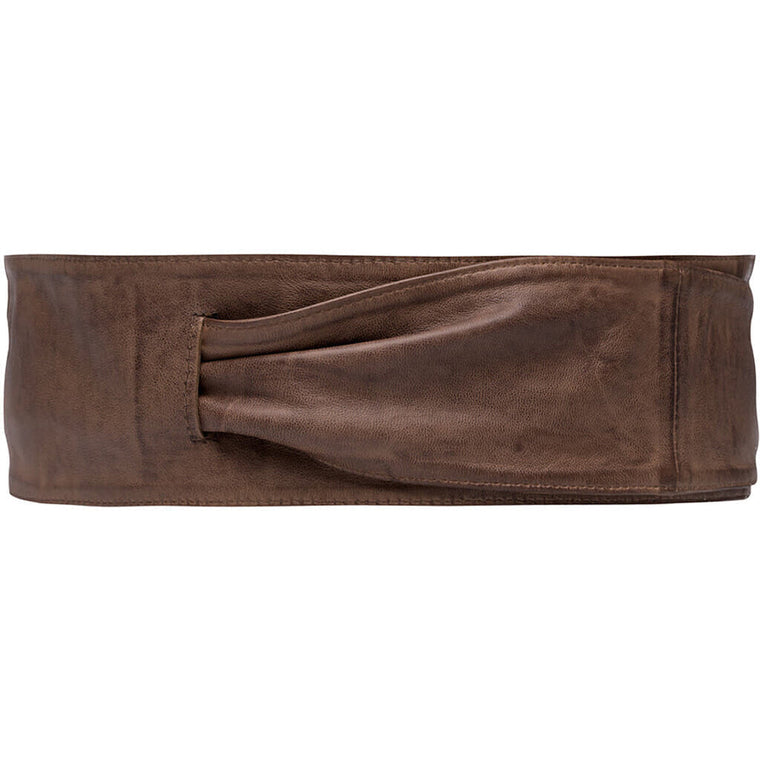 Depeche Obi leather chestnut belt