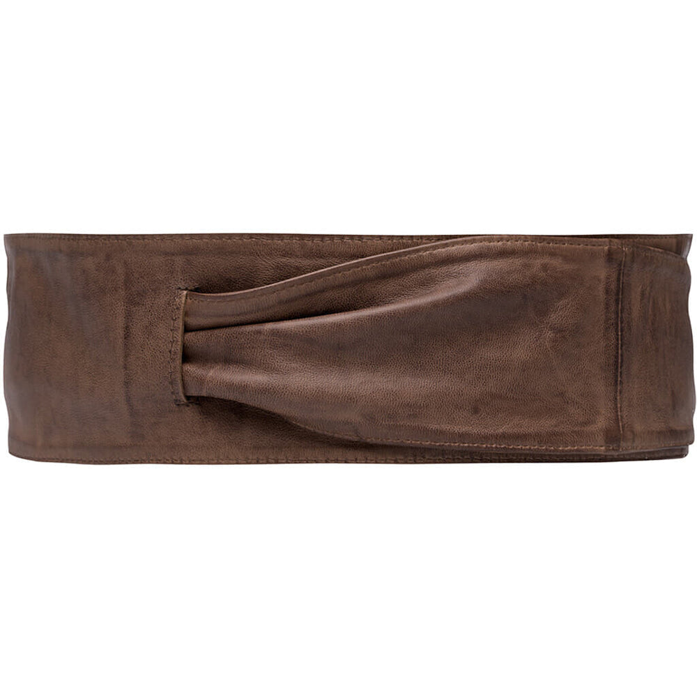Depeche Obi leather chestnut belt
